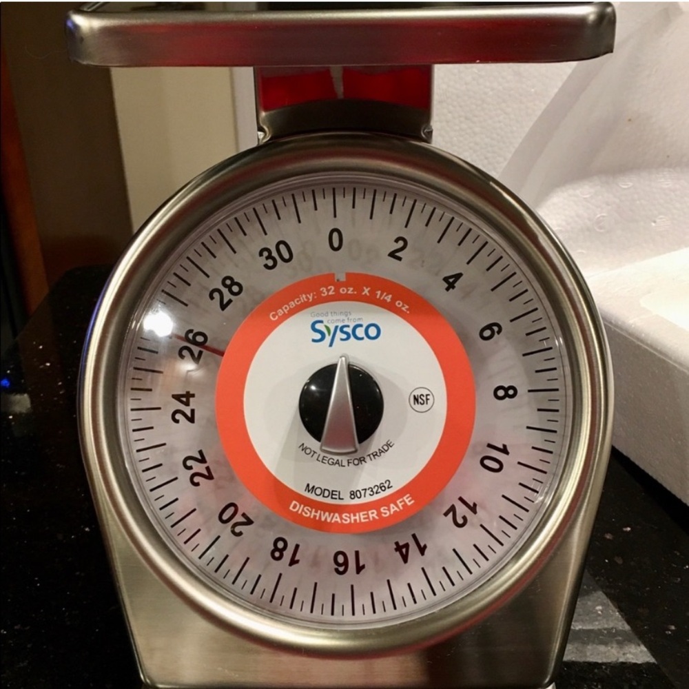 Stainless Steel Kitchen Scale - Silver and Orange